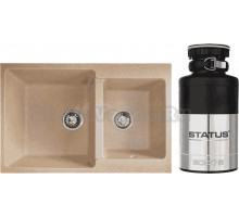 Комплект Мойка GranFest Practik GF-P780K песочный + Измельчитель Status ECO 75