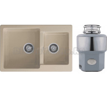 Комплект Мойка GranFest Practik P-780K кашемир + Измельчитель Status Premium 300