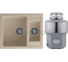 Комплект Мойка GranFest Quadro Q-610K кашемир + Измельчитель Status Premium 300