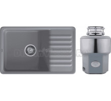 Комплект Мойка GranFest Quarz 72 темно-серая + Измельчитель Status Premium 300