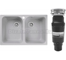 Комплект Мойка GranFest Quarz Z 15 серая + Измельчитель Bone Crusher BC 910-SL-Slim Line