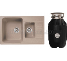 Комплект Мойка GranFest Quarz Z 21K песок + Измельчитель Bone Crusher BC 810-AS