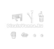 Комплект для раковины Wellsee ICON! for life 201000515 С ВНУТРЕННЕЙ ЧАСТЬЮ, сифоном, донным клапаном и аксессуарами для ванной, белый матовый