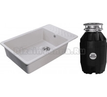 Комплект Мойка GranFest Quarz Z 51 серая + Измельчитель Bone Crusher BC 810-AS