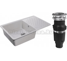 Комплект Мойка GranFest Quarz Z 52 серая + Измельчитель Bone Crusher BC 610-AS