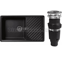 Комплект Мойка GranFest Quarz Z 53 черная + Измельчитель Bone Crusher BC 610-AS