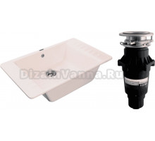 Комплект Мойка GranFest Quarz Z 71 белая + Измельчитель Bone Crusher BC 810-SL Slim Line