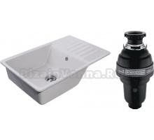 Комплект Мойка GranFest Quarz Z 72 серая + Измельчитель Bone Crusher BC 1000-AS