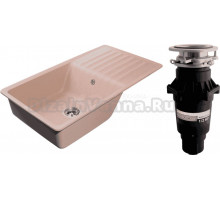 Комплект Мойка GranFest Quarz Z 73 песок + Измельчитель Bone Crusher BC 810-SL Slim Line