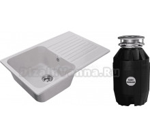 Комплект Мойка GranFest Quarz Z 78 серая + Измельчитель Bone Crusher BC 810-AS