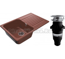 Комплект Мойка GranFest Quarz Z 78 терракот + Измельчитель Bone Crusher BC 810-SL Slim Line