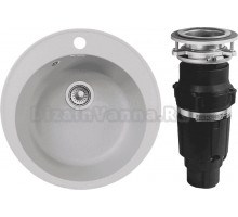 Комплект Мойка GranFest Quarz Z08 серый + Измельчитель Bone Crusher BC 610-AS