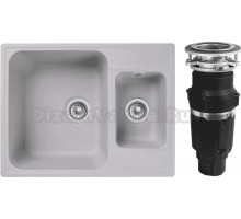 Комплект Мойка GranFest Quarz Z09 серая + Измельчитель Bone Crusher BC 610-AS