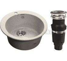 Комплект Мойка GranFest Rondo GF-R480 серая + Измельчитель Bone Crusher BC 610-AS