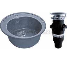 Комплект Мойка GranFest Rondo GF-R510 графит + Измельчитель Bone Crusher BC 810-SL Slim Line