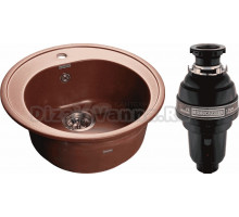 Комплект Мойка GranFest Rondo GF-R510 красный марс + Измельчитель Bone Crusher BC 1000-AS