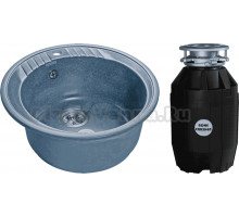 Комплект Мойка GranFest Rondo GF-R520 графит + Измельчитель Bone Crusher BC 810-AS