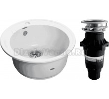 Комплект Мойка GranFest Rondo GF-R520 иней + Измельчитель Bone Crusher BC 810-SL Slim Line