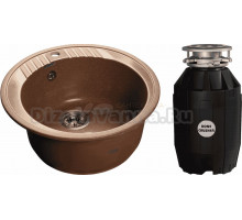 Комплект Мойка GranFest Rondo GF-R520 терракот + Измельчитель Bone Crusher BC 810-AS