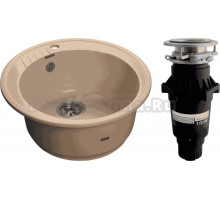 Комплект Мойка GranFest Rondo GF-R520 топаз + Измельчитель Bone Crusher BC 810-SL Slim Line