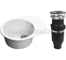 Комплект Мойка GranFest Rondo GF-R580L иней + Измельчитель Bone Crusher BC 610-AS