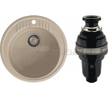 Комплект Мойка GranFest Rondo R-520 кашемир + Измельчитель Bone Crusher BC 1000-AS