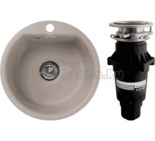 Комплект Мойка GranFest Smart SM 435 песочный + Измельчитель Bone Crusher BC 810-SL Slim Line