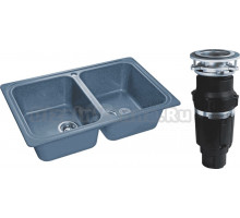 Комплект Мойка GranFest Standart S-780 K графит + Измельчитель Bone Crusher BC 610-AS