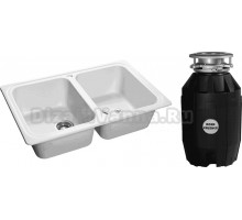Комплект Мойка GranFest Standart S-780 K иней + Измельчитель Bone Crusher BC 810-AS