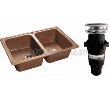 Комплект Мойка GranFest Standart S-780 K терракот + Измельчитель Bone Crusher BC 810-SL Slim Line