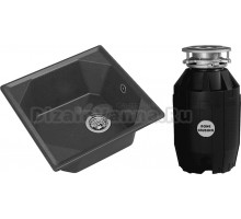 Комплект Мойка GranFest Unique U-500 графит + Измельчитель Bone Crusher BC 810-AS
