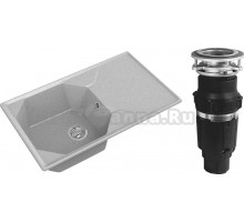 Комплект Мойка GranFest Unique U-840L серая + Измельчитель Bone Crusher BC 610-AS