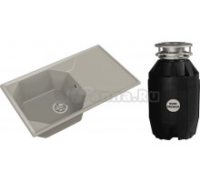 Комплект Мойка GranFest Unique U-840L топаз + Измельчитель Bone Crusher BC 810-AS