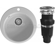 Комплект Мойка GranFest Urban 649 серая + Измельчитель Bone Crusher BC 610-AS