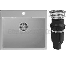 Комплект Мойка GranFest Urban 658 серая + Измельчитель Bone Crusher BC 610-AS