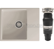 Комплект Мойка GranFest Urban 658L белая + Измельчитель Bone Crusher BC 910-SL-Slim Line