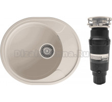 Комплект Мойка GranFest Urban 857L белая + Измельчитель Bone Crusher BC 910-SL-Slim Line