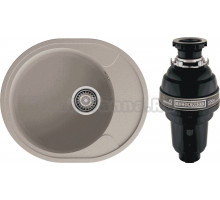 Комплект Мойка GranFest Urban 857L песочная + Измельчитель Bone Crusher BC 1000-AS