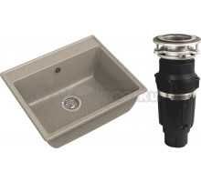 Комплект Мойка GranFest Vertex GF-V-580 песочная + Измельчитель Bone Crusher BC 610-AS