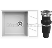 Комплект Мойка GranFest Vertex GF-V-680L иней + Измельчитель Bone Crusher BC 610-AS