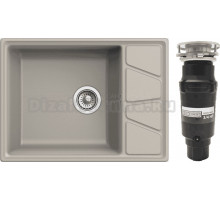 Комплект Мойка GranFest Vertex GF-V-680L топаз + Измельчитель Bone Crusher BC 910-SL-Slim Line