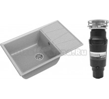 Комплект Мойка GranFest Vertex GF-V-780L серая + Измельчитель Bone Crusher BC 910-SL-Slim Line