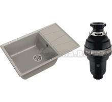 Комплект Мойка GranFest Vertex GF-V-780L топаз + Измельчитель Bone Crusher BC 1000-AS