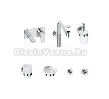 Комплект для раковины Wellsee ICON! for life 201000551 С ВНУТРЕННЕЙ ЧАСТЬЮ, сифоном, донным клапаном и аксессуарами для ванной, хром