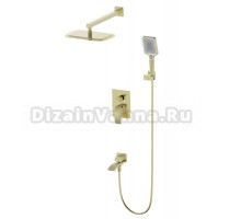 Душевой комплект Wonzon & Woghand WW-88939009A-BG С ВНУТРЕННЕЙ ЧАСТЬЮ, брашированное золото
