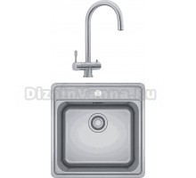 Комплект Мойка Franke Bell BCX 610-42 TL нержавеющая сталь + Смеситель Eos Clear Water нержавеющая сталь