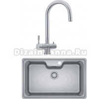 Комплект Мойка Franke Bell ВСX 610-81 TL нержавеющая сталь + Смеситель Eos Clear Water нержавеющая сталь