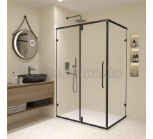 Душевой уголок RGW Classic CL-046-B 100х90x185, профиль матовый черный, стекло прозрачное