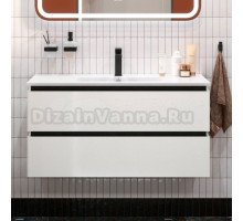 Тумба с раковиной Cezares Plane 100 bianco lucido, раковина Cezares CZR-8002-100