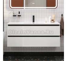 Тумба с раковиной Cezares Plane 120 bianco lucido, раковина Cezares CZR-8002-120